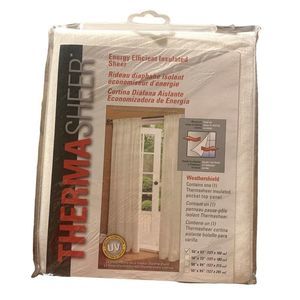 ThermaSheer Weather Shield Insulated 50”x 63” Pocket Top Panel Energy Efficient